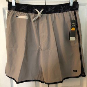 Leg3nd X-Large Shorts Husky Men's Beige Black/Grey Camo Trim NWT